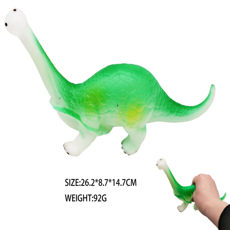 PVC Squeezing Dinosaur White-Green Color