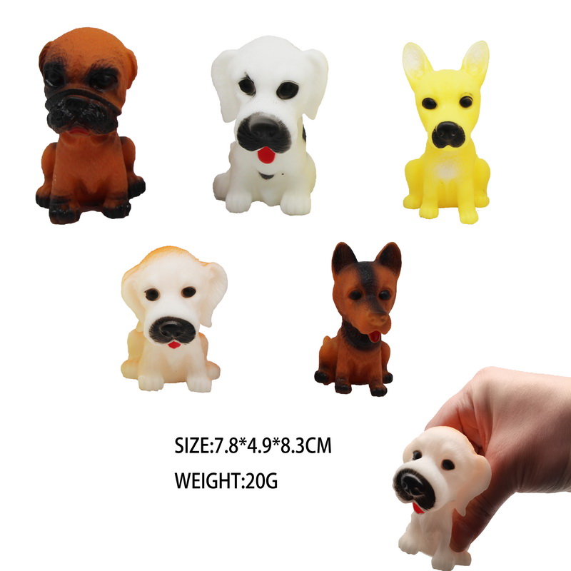 PVC Squeeze Dogs with 5 Kinds