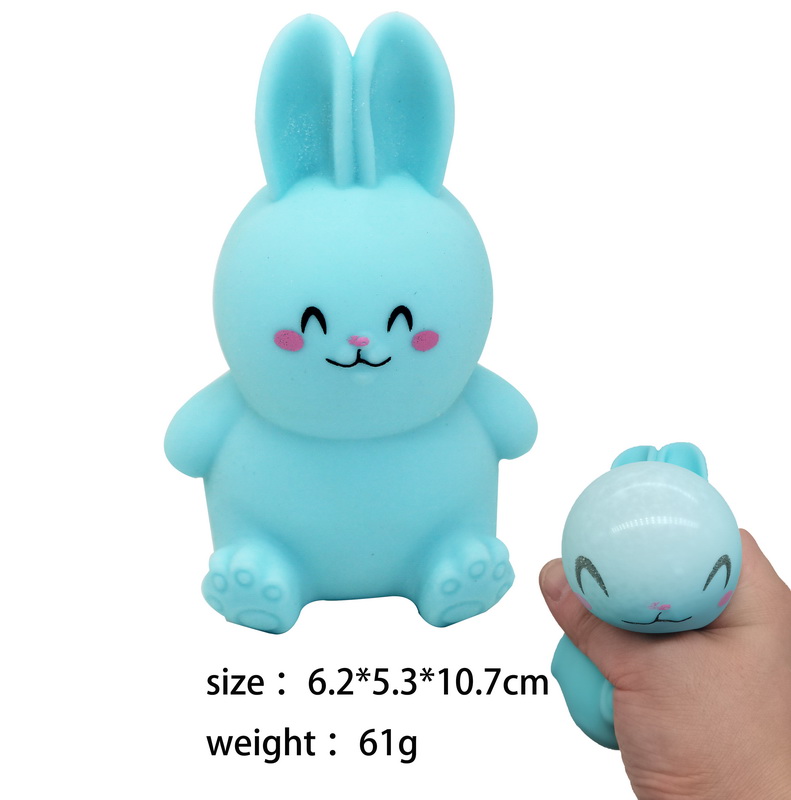 TPR Squishy Blue Rabbit