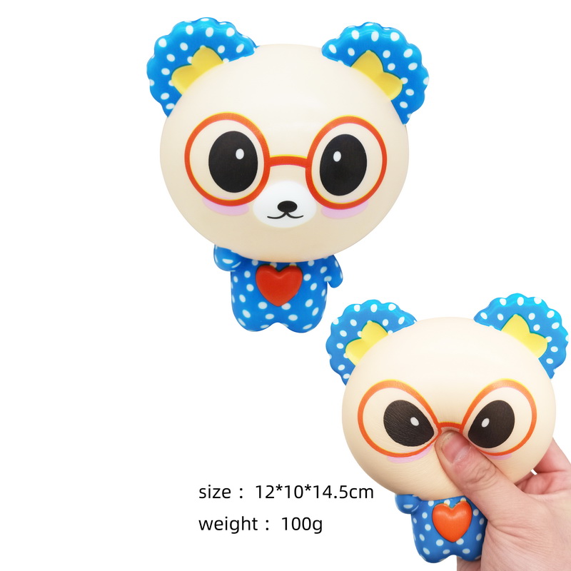 PU Squeeze Cute Bear with Glasses